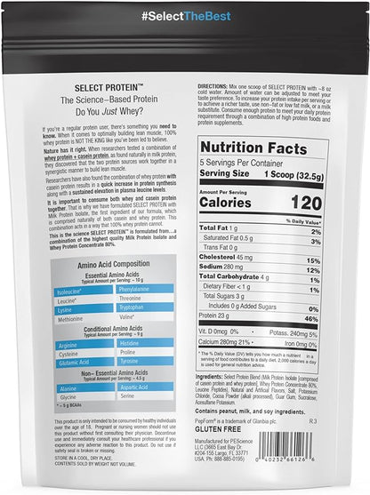 PEScience Select Low Carb Protein Powder, 5 Serving,