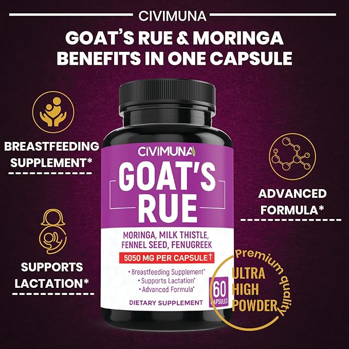 (2 Packs) Goat’s Rue Capsules 5050mg 4 Months