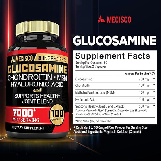 7000mg Glucosamine Chondroitin MSM with Immune 100 Capsules