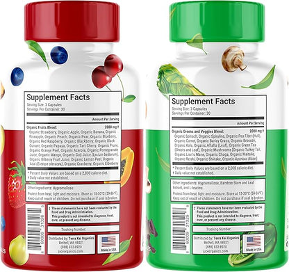 Júce Super Fruits & Super Veggies Capsules 23 Fruits 23 Vegetables 180 Count