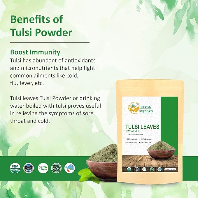 Tulsi Powder Organic Tulasi Holy Basil 5.3 oz