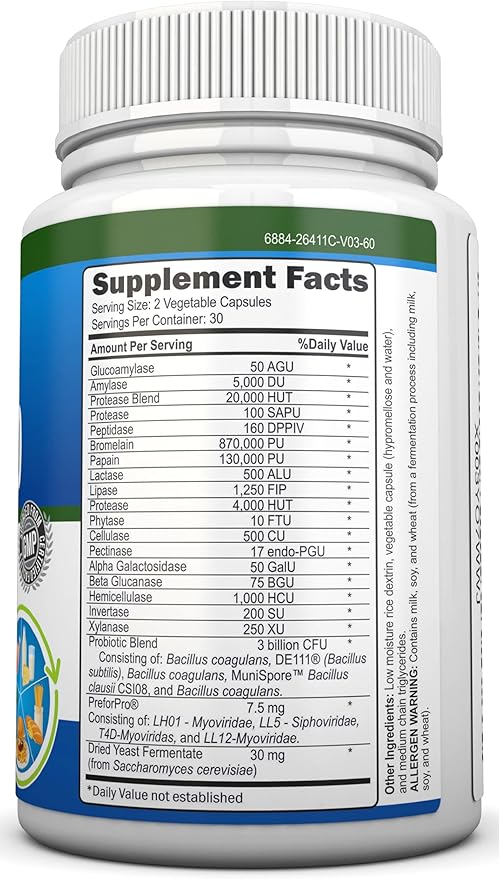 Probiotics, Prebiotics & Postbiotics with 18 4-in-1 Complete