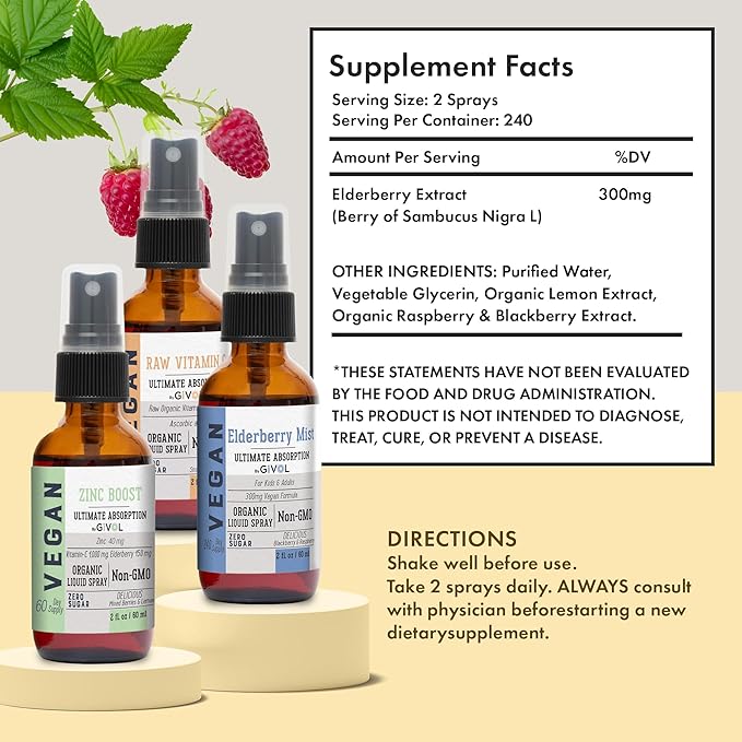 Immunity Pack Liquid Vitamins (Pack of 3) Sambucus 240 Days