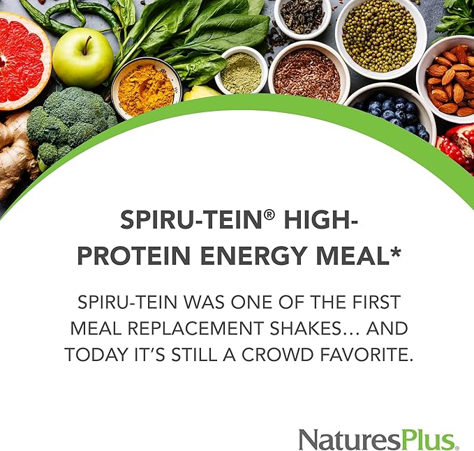 NaturesPlus Spiru-Tein, Chocolate 2.1 lb 14 g 34 Servings