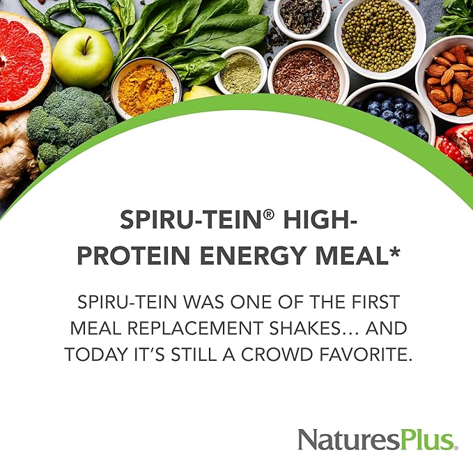 Natures Plus SPIRU-TEIN Shake 2.1 lbs, 34 Servings