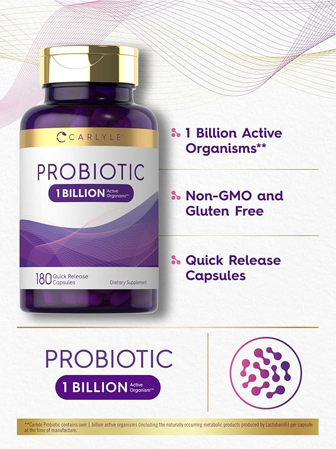 Carlyle Probiotic for Women & Men's 1 Billion 180 Quick 1 Lactobacillus