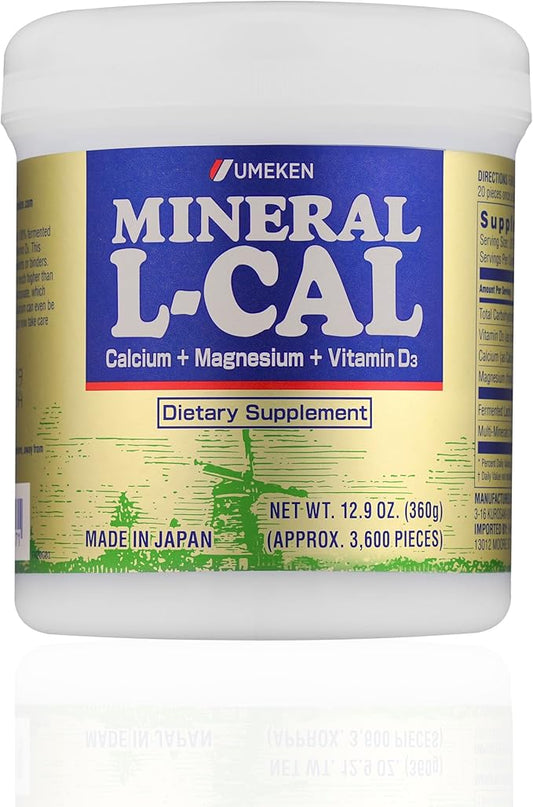 Mineral L-Cal Supplement, Large Bottle, 6 D3 and 360g, 3,600 3,600 Balls 1)