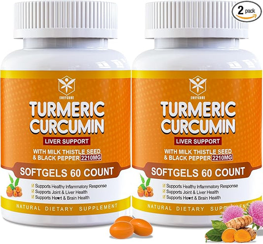 5 in 1 Turmeric Curcumin Softgels 2000mg with 95% Curcuminoids