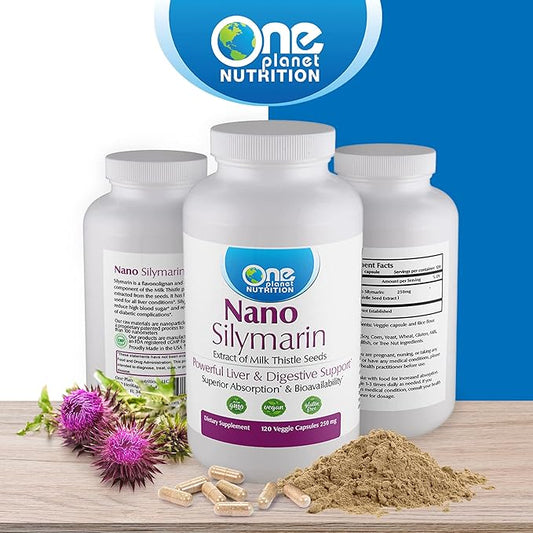 Nano Silymarin Supplements- Milk Thistle Seeds 120 Veggie 250 mg