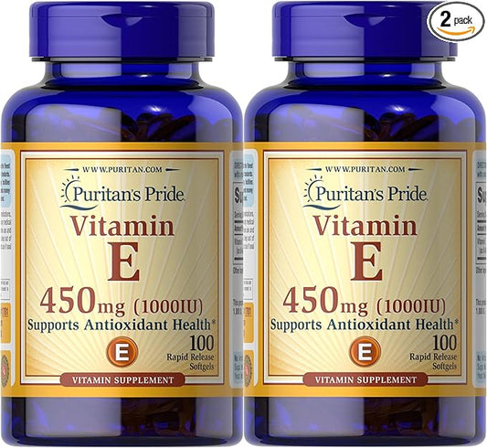 Puritan's Pride Vitamin E Supports Immune 450 mg,100 mg,100 count 2) -
