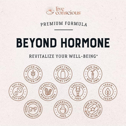 Live Conscious Beyond Hormone Holistic Hormone Balance for Women a DIM w/Myo-Inositol & D-Chiro-Inositol Supplement - Promotes Healthy Estrogen Balance - Everyday PMS Support (2-Pack)