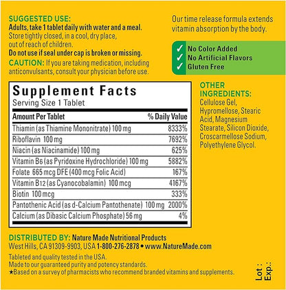 Nature Made Time Release Vitamin B-100 60 Time 60 Day