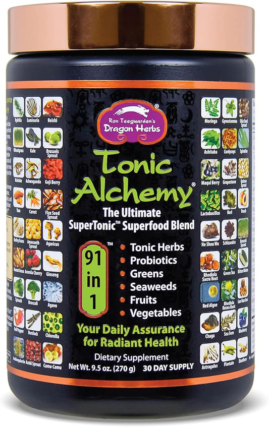 Dragon Herbs Tonic Alchemy Greens Superfood Powder 91 Ingredients: 30 Servings