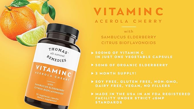 Thomas' all-natural Remedies Vitamin C 90 Capsules