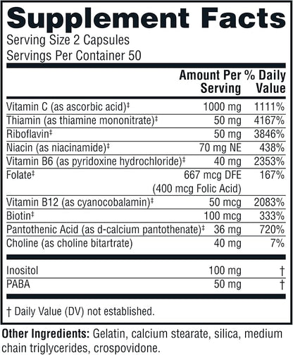 Twinlab Stress B-Complex Caps 1000 mg B12 and B6-100 Capsules 2)