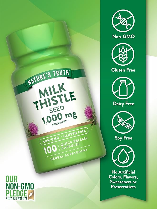 Milk Thistle Extract Capsules 1000mg | 100 Count
