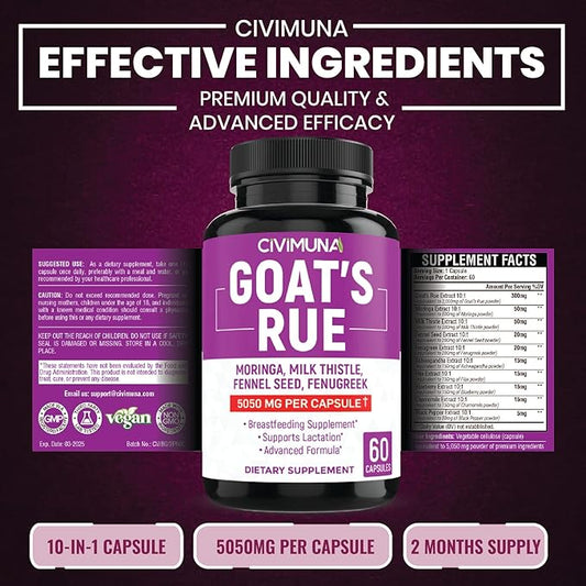 (2 Packs) Goat’s Rue Capsules 5050mg 4 Months