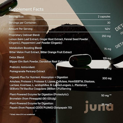 Juna Detox Digestive Enzymes 2- in -1 Digestive