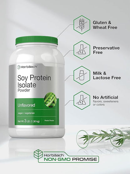 Horbäach Soy Protein Isolate Powder 3lb |