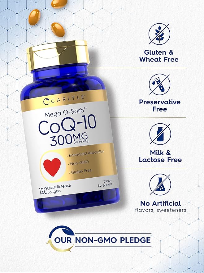 Carlyle CoQ10 300mg 120 Softgels Q-10 |