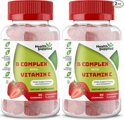 Strawberry Flavored Vitamin B Complex Gummies