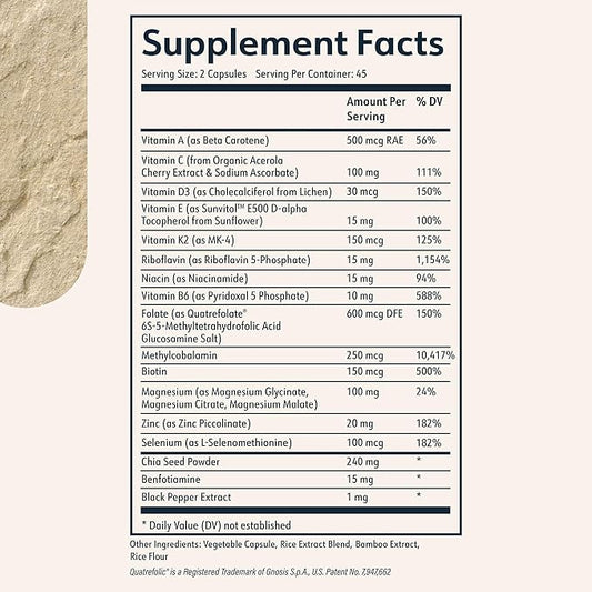 Cielo Rise Multivitamin for Women and Men D3, E K2, & (45 Day