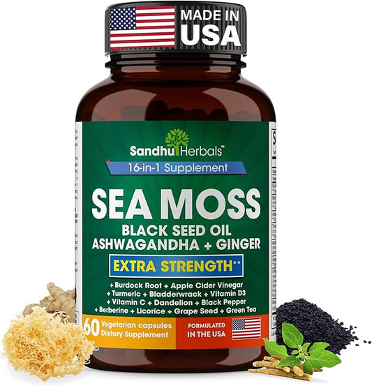 Sea Moss Capsules with Black Seed 60 Pills