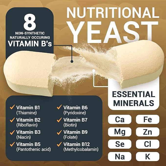 Dr. Berg Nutritional Yeast Tablets – B12 Added 8 B 270 Vegan