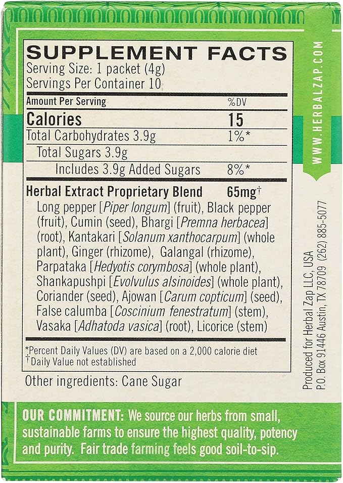 Herbal ZAP Instantly Dissolving Ayurveda Digestive 10 Count 1.41 Ounce