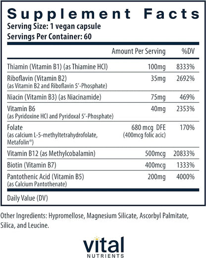 Vital Nutrients Vitamin B-Complex 60 Capsules