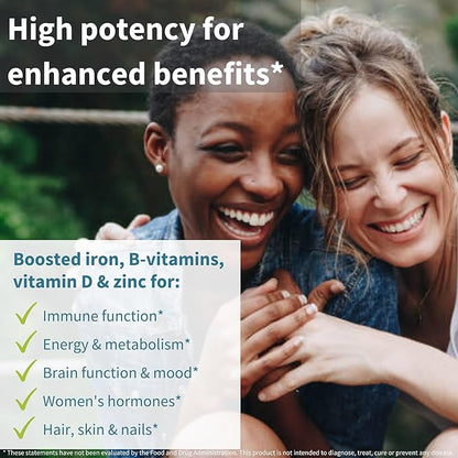 Igennus Methylated Women's Multivitamin, Methylated Folate for MTHFR, Clean Label & Sustained Release, with Iron, Non-GMO, Halal, 60 Vegan Tablets