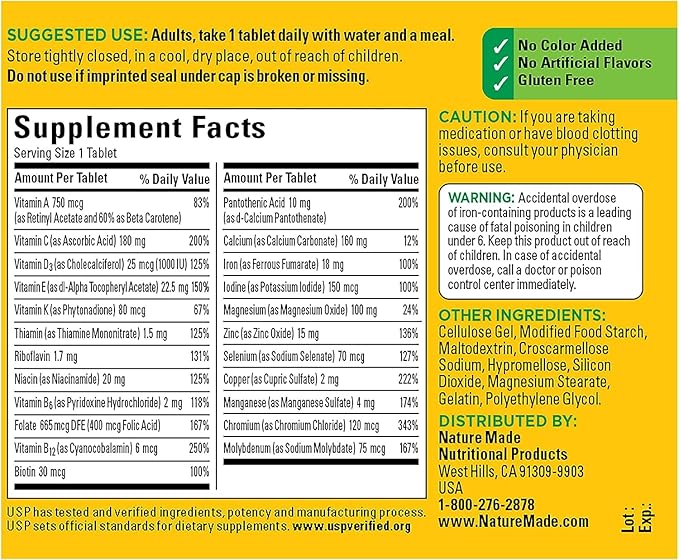 Nature Made Multi Complete Tablets 130 4)