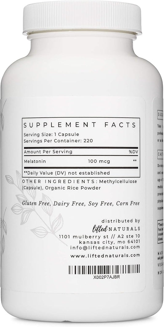 Lifted Naturals Micro Melatonin Family Size 220 Vegetable 100 mcg