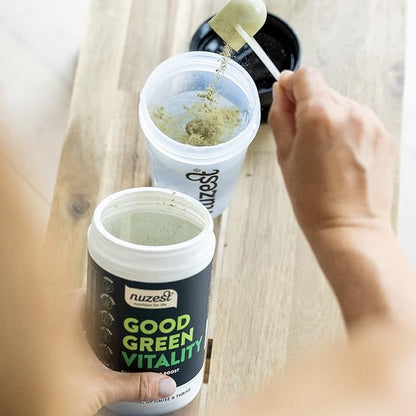 Nuzest Greens Powder Good Green Vitality – Vitamins, Minerals & Superfoods – Vegan Multivitamin Supplement (10g (Pack of 5))