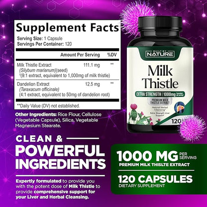 Milk Thistle 1000mg 120 Veggie