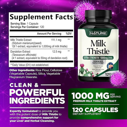 Milk Thistle 1000mg 120 Veggie