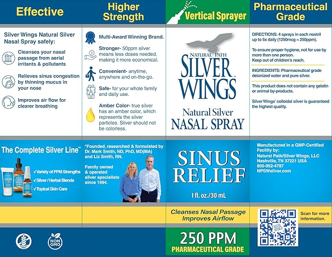 Natural Path Silver Wings Sinus Relief 250ppm - 1oz