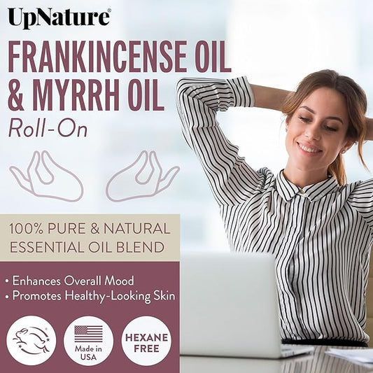 UpNature Frankincense Oil and Myrrh Oil 100% Natural
