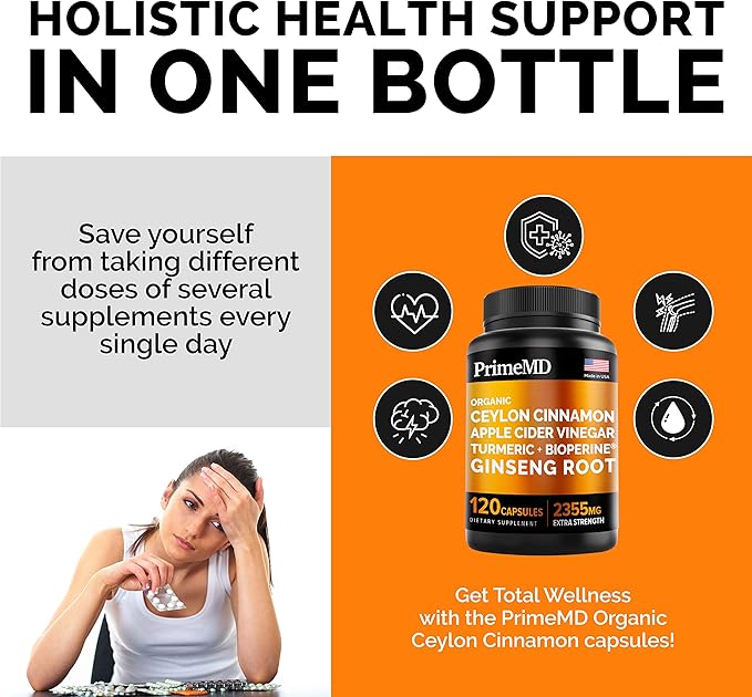 5-in-1 Ceylon Cinnamon Capsules 2355mg (120 Count(Pack 2))
