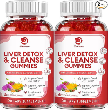 Liver Cleanse Detox & Repair Gummies 24 Potent w/3000MG Milk -120 Count
