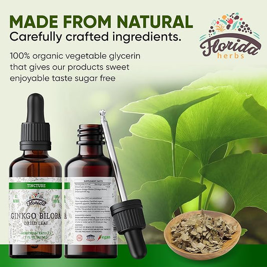 Ginkgo Biloba Tincture Organic Ginkgo Biloba 2 oz