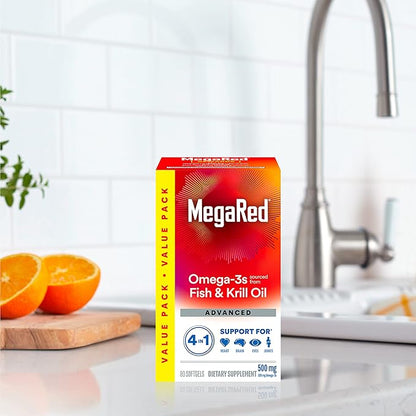 MegaRed Omega 3 Fish Oil & (80 Count 3 Fatty