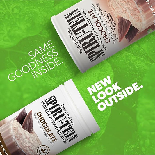 Natures Plus SPIRU-TEIN, Chocolate 1.05 lbs, 2 - 34 Total