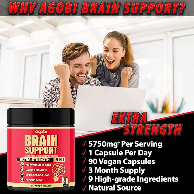 Brain Support Supplement for 3 Months 20:1, Gotu 90 Capsules