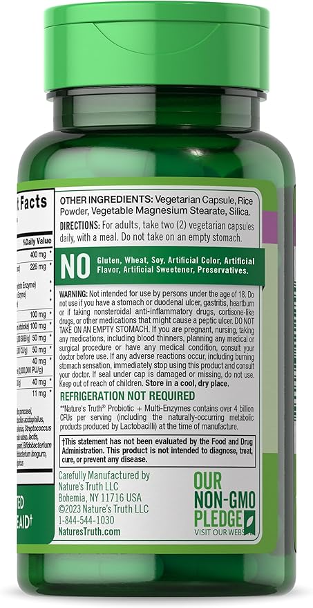 Nature's Truth Probiotics with Enzymes 60 Capsules