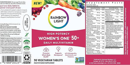 Rainbow Light Multivitamin for Women 50+, 50+ Multivitamin 90 Tablets