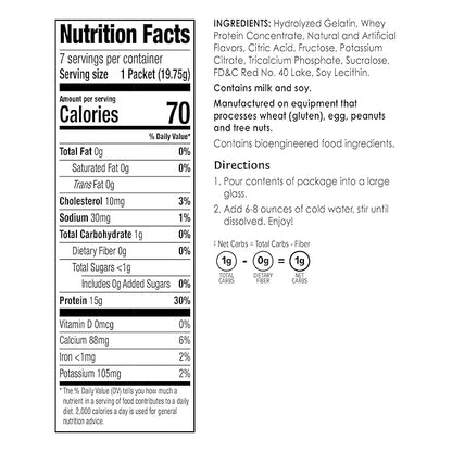 BariWise Protein Fruit Drink, Raspberry Lemonade, Low Sugar, Gluten Free, Keto Friendly & Low Carb (7ct)