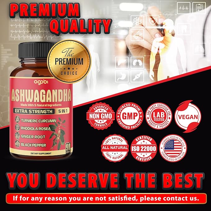 90 Capsules - Ashwagandha Supplement Capsules