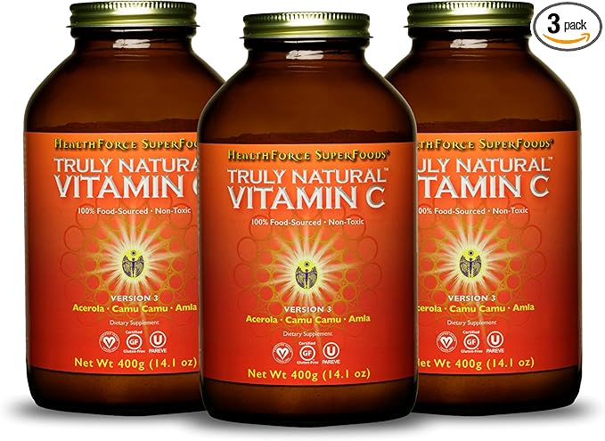 HEALTHFORCE SUPERFOODS Truly Natural Vitamin C 400 Grams, 67 Servings 3)