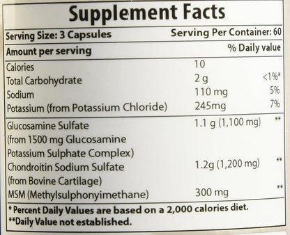Best Naturals Glucosamine Chondroitin and MSM (Non-GMO) 180 Count